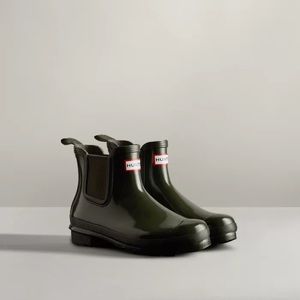 Hunter Original Gloss Boot in Olive